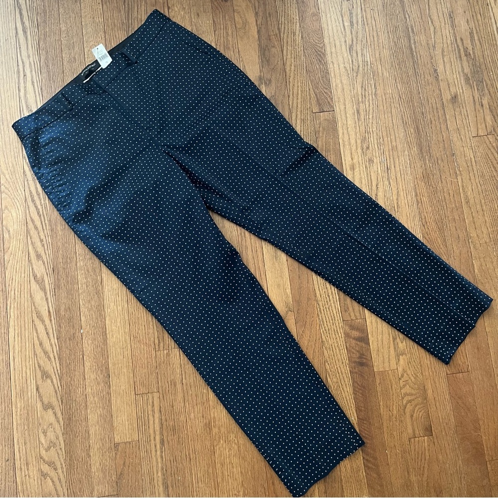 Banana Republic Factory Navy Polka Dot Cropped Pants